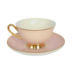 Kruus alustassiga, Spotty pink & white, 350 ml, Bombay Duck, roosa/valge