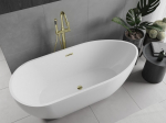 Mexen Eos eraldiseisev vann 170 x 75 cm, valge, &uuml;levool kuldne - 52471707500-50, 170 x 75 cm