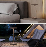 LED laualamp IP54 6000mAh juhtmeta h&auml;mardatav elegantne pruun &mdash; akuga lamp, v&auml;lisvalgustus, puutetundlik &ouml;&ouml;lamp, terrassivalgusti, kaasaskantav led, lugemislamp, matkavalgustus