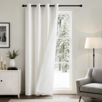 Termo-aknakardin sametist pimendav valge 260x132 cm &mdash; sametkardinad, magamistoa kardin, akende isolatsioon, &ouml;&ouml;sidega kardinad, elutoa sisustus, kardinapuule kardin, kodutekstiilid