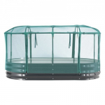 T&otilde;stetud aiapeenar 180x90x30 cm Tumehall metallist taimekast