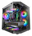 Korpus Mars Gaming Mc-3tlite MicroATX m&auml;ngukorpus kolmekordse klaasiga, FRGB 120mm ventilaator, must