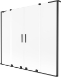 Mexen Velar L Duo vanniseinapaneel, kaheosaline, l&uuml;kandiga, 170 x 150 cm, harjaseline, must - 896-170-003-32-70