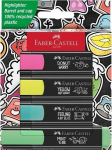 Highlighter 1546 Graffiti edition 4tk - Faber Castell, Tekstimarkerite komplekt Faber-Castell Graffiti 4-v&auml;rvi