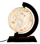 Gloobus piki esile toodud avastamisteed. 25cm UA