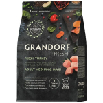 Grandorf Fresh V&auml;rske Kalkun ja Bataat keskmistele ja suurtele koertele 1kg