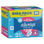 Always Ultra suurus 2 p&auml;evaseks kasutamiseks h&uuml;gieenisidemed, Long (2 suurus), 88 tk.