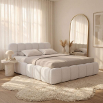 Voodi TRIUMPH mini|160x200|Valge #1|Boucle