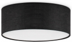 Minimalistlik laelamp, tekstiilist klassikaline must plafoon &Oslash;32 x 12cm