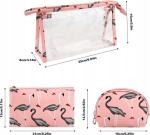 Kosmeetikakomplekt 3 &uuml;hes flamingodega reisimiseks