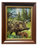 Tikkimisl&otilde;uend 30x40 cm: P&otilde;rsastega karu