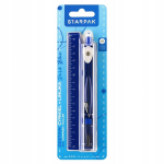 Metallist kompass + 15cm joonlaud tumesinine - STARPAK