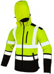 Kaitsev kapuutsiga t&ouml;&ouml;jope turvareflekteeriv softshell Art-mas kollane