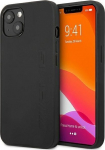 AMG AMHCP14SDOLBK iPhone 14 6,1 musta / musta nahkinis dėklas su kar&scaron;tu įspaudu