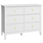 Kummut 6 sahtliga 100 x 40 x 78 cm, valge