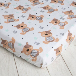 Elastne lina 60x120 cm, 100% puuvill, "teddy bear"