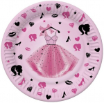 Roosa printsessikleidi taldrikud 18cm 8tk., 18