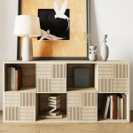 Raamaturiiul/vitriinikapp, 8 sektsiooni, 4 ust, 60x30x125 cm, MDF, puiduv&auml;rv