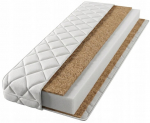 Kahepoolne beebivoodi madrats pol&uuml;uretaanvahust ja kookoskiust, 10 cm, H3/H3, 60x120 cm