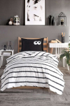 L'essentiel Maison voodikate padjap&uuml;&uuml;riga Funny Black, 160x220 cm