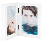 vidaXL 2-osaline pildiraam, valge, 2x(21x29,7 cm), Balta
