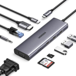 HUB USB-C - Ugreen - 10in1 - Kiire laadimine 100W - 4K HDMI - 10 porti