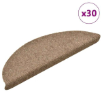 vidaXL isekleepuvad trepimatid, 30 tk, 56 x 17 x 3 cm, beežid, poolringikujulised