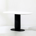 OVAALTABEL Maxim must-valge 120x70cm kaasaegne