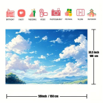 Pol&uuml;esterist Taust M&auml;gede ja Lehestikuga Pickify, 150*100cm/59*39inch