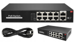 Poe switch Ip-kaameratele 8xpoe 96w 100mbps 2x Uplink