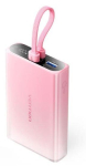 Akupank Vention 10000 mAh USB-C + Lightning + USB-A 22.5W z wyswietlaczem LED rozowy