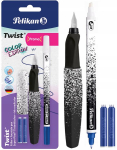 Komplekt: Pelikan Twist pliiats, kustutuskumm ja sinine tindikassetid