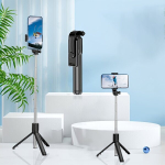 Selfie pulk (Selfie stick) Mobiiltelefoni selfie hoidik-t&ouml;&ouml;riist, Juoda