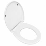 WC-poti kaas pehme sulgemise mehhanismiga, valge, 42x35 cm, 1 tk