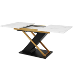 Pikendatav s&ouml;&ouml;gilaud 120&ndash;160 x 80 cm kuldsete ristjalgadega