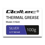 Termopasta Qoltec soojusjuhtiv pasta 3,17 W/m-K | 100 g | H&otilde;bedane