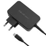Qoltec GaN POWER PRO laadija | 1xUSB-C | 100 W | 5&ndash;20 V | 3&ndash;5 A | s&uuml;learvuti | nutitelefon | must