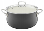 Emailpott 20cm 2,6l kaanega, hall, gaas, induktsioon