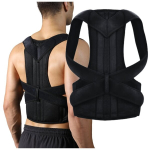 Selja&uuml;mbruse kehahoiakukorrigeerija, fit4med, must, XL