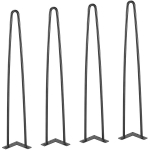 4-osaline lauajalgade komplekt Vevor T10569-28, must