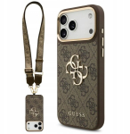 GUESS 4G suure logoga &uuml;mbris iPhone 17 Pro Maxile, metallkate