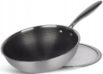 S&uuml;gav wokpann 28cm, roostevaba teras, "k&auml;rg"