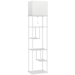 P&otilde;randalamp riiulitega 40x29x171 cm valge