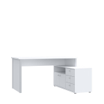 Kirjutuslaud Tempra2, 120,6x151,4x74,9 cm, valge