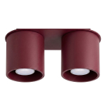 Sollux Lighting laevalgusti Orbis 2, burgundia