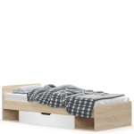 Voodi Tips 1S/90, 90x200 cm, sonoma tamm/valge