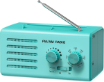Kahe sagedusribaga FM/AM-raadio, h&auml;ireteta, roheline, EL-i pistik