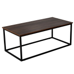 Kohvilaud 110&times;55&times;43 cm W&times;D&times;H &ndash; &ndash; STOLIK KAWOWY 1480 &ndash; tume puit ja must metall