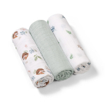 Musliinist m&auml;hkmete komplekt BabyOno 348/16, roheline, 70x70 cm, 0+ kuud.