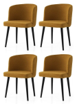 4-osaline s&ouml;&ouml;gitoolide komplekt Soft - 4107, must/kollane, Tool, pehme - 4107 V4, 57x81x57 cm, p&ouml;&ouml;k